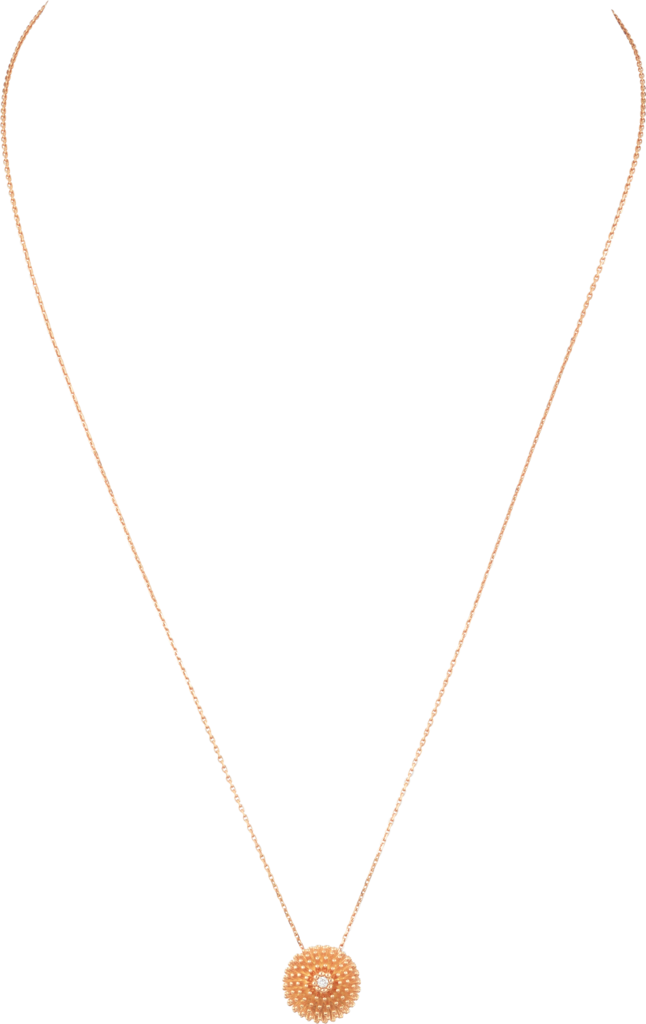 Cactus De Cartier Necklacepink Gold, Diamond - Cartier Long Necklace (646x1024), Png Download