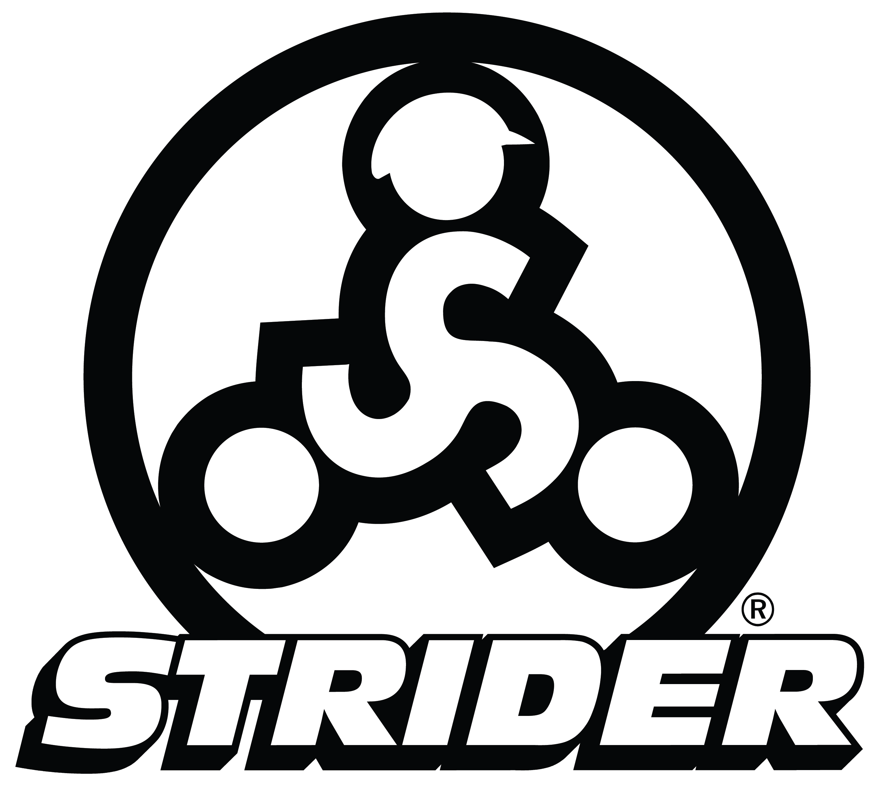 Download As Png - Strider Bike Logo (3601x3319), Png Download