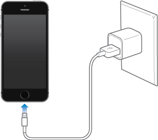 Iphone Connected To The Power Adapter - Iphone (582x282), Png Download