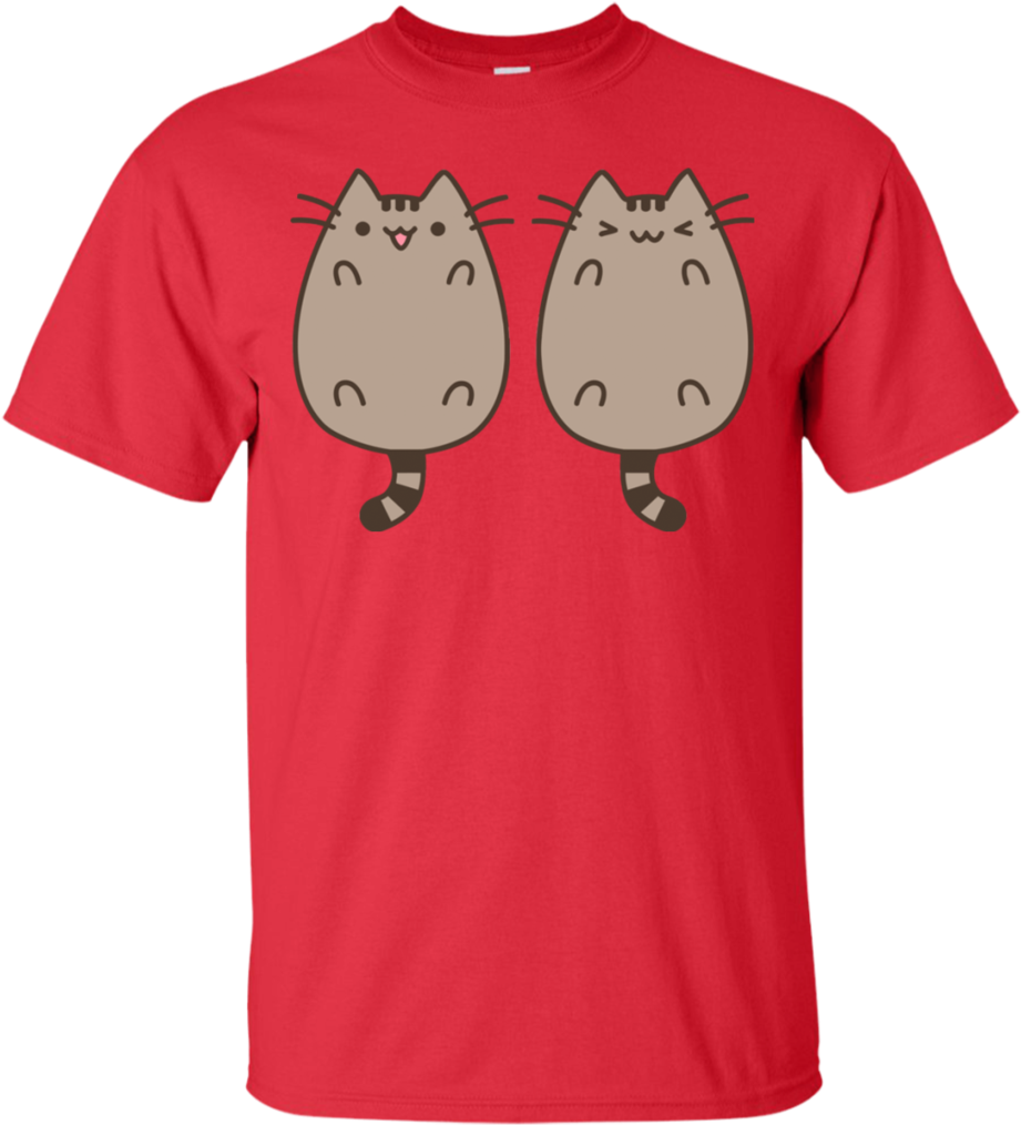 Couple Pusheen Cat T-shirt Funny Birthday Valentine - Cute Pusheen Couple Shirt (1024x1024), Png Download