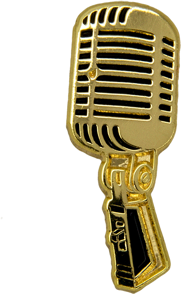 'ruben Hein' Special Edition, Mic Pin, Gold - Gold Microphone (600x600), Png Download