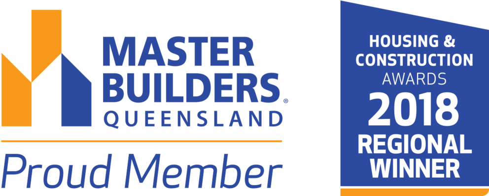 H&c 2018 Regional Winner Logo Transparent - Master Builders Qld Logo (1000x398), Png Download