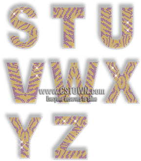 Gold Tone Letters Hotfix Rhinestone Custom Transfer - Character (450x450), Png Download