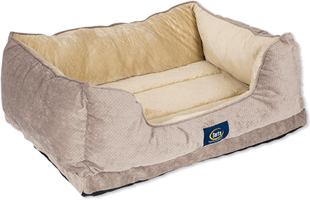 Serta Cuddler Dog Bed, Grey (500x326), Png Download