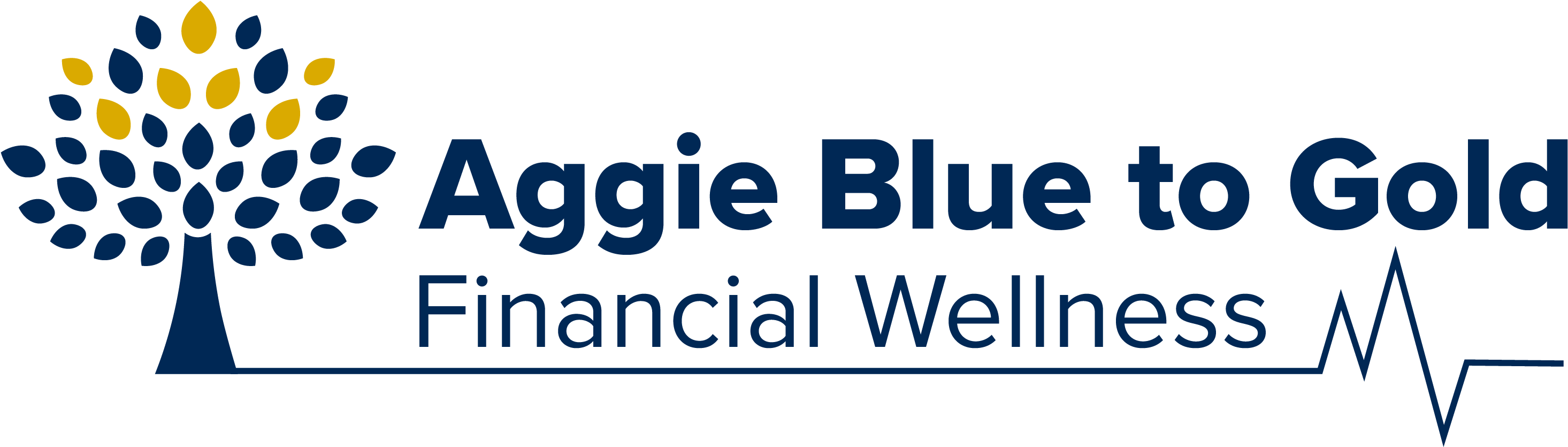 Aggie Blue To Gold Financial Wellness Logo - Scholarship (3001x1176), Png Download