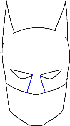How To Draw Batman's Face - Sketch (678x600), Png Download