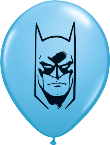 5" Blue Batman Face Balloons All American Balloons - 5" Batman Balloons - Black (bag Of 10) (396x492), Png Download