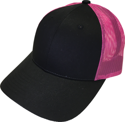 Blank Low Pro Trucker Black Neon-pink - Back Neon Pink 2011 Ai Agenda 9 X 13 (480x467), Png Download