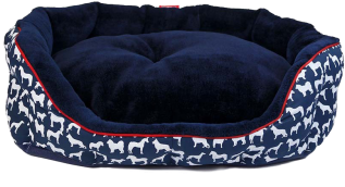 John Whitaker Reversible Dog Bed - John Whitaker Reverse Dog Bed - Navy White (350x530), Png Download