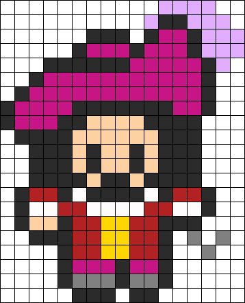 Peter Pan Captain Hook Perler Bead Pattern / Bead Sprite - Peter Pan Pixel Art (358x442), Png Download