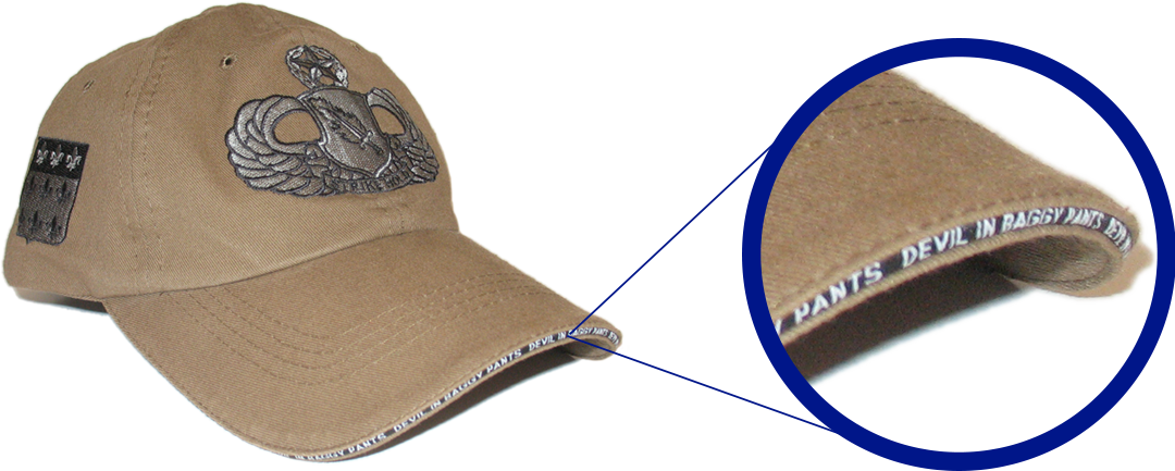 Woven Sandwich Text Is A Great Way To Customize A Cap - Baseball Cap (1080x433), Png Download