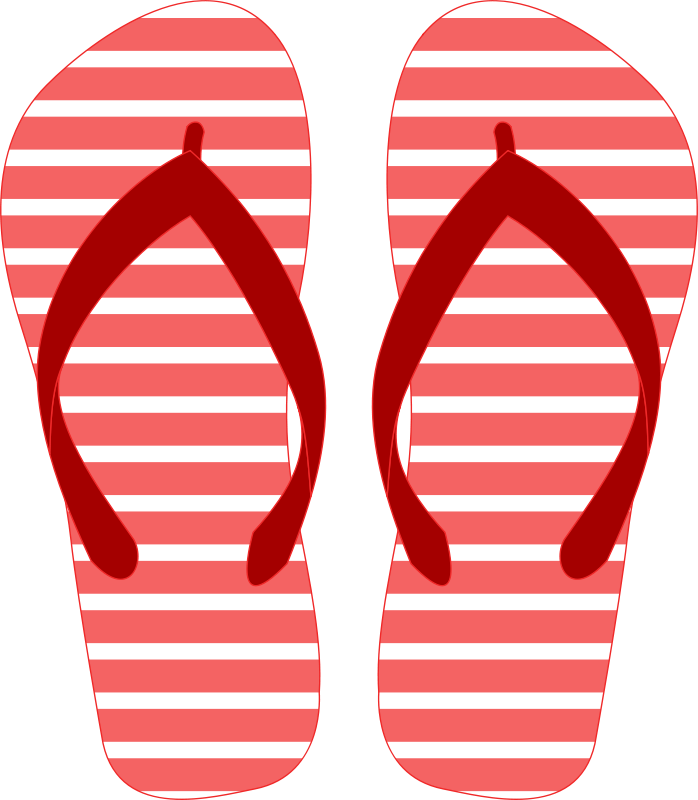 Summer Flip Flops Clip Art (698x800), Png Download