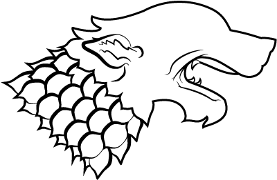 House Stark Sigil Illustrator Lines Vector Game Of - Draw House Stark Sigil Logo (400x300), Png Download