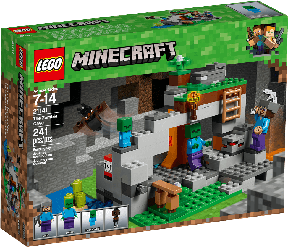 Lego Minecraft The Zombie Cave (1488x838), Png Download