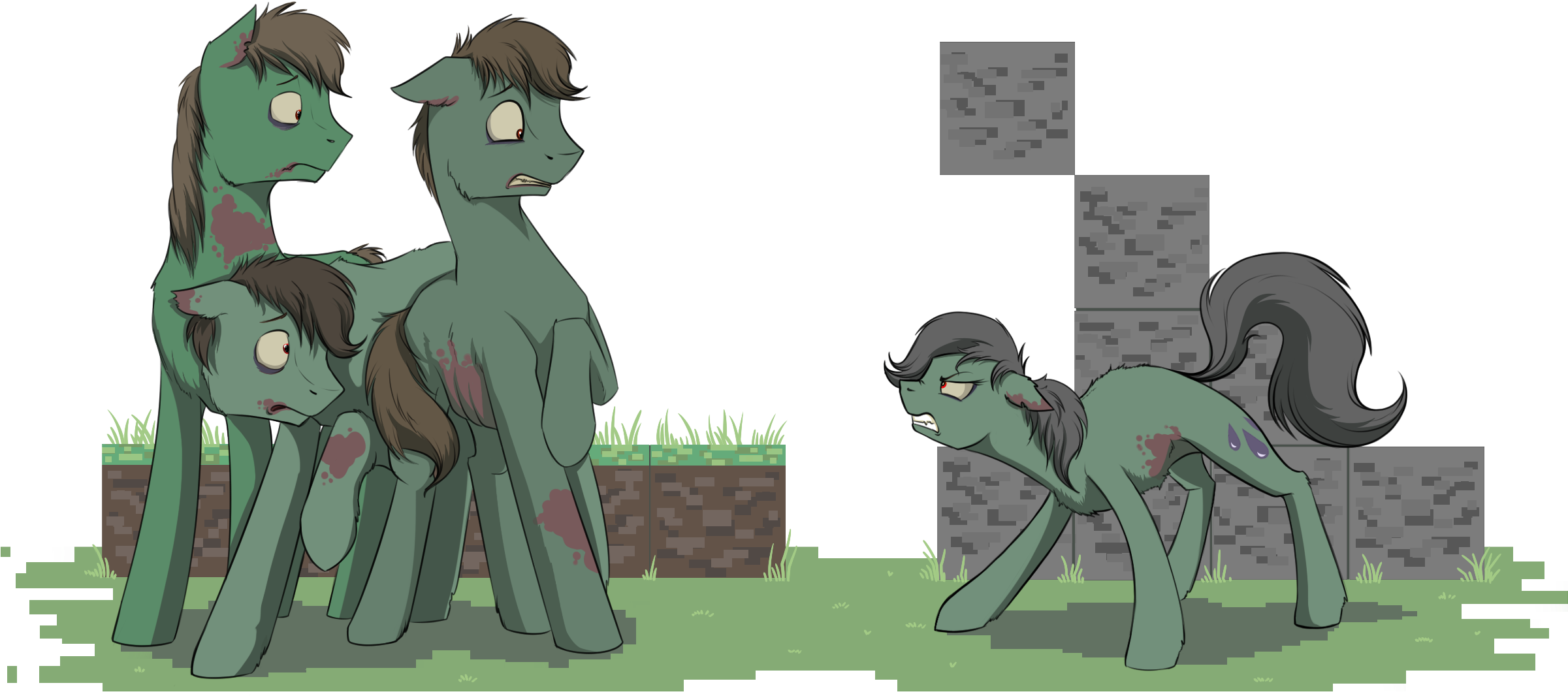 28gooddays, Dead Source, Minecraft, Minecraft Block, - Minecraft Zombie Oc (2400x1391), Png Download