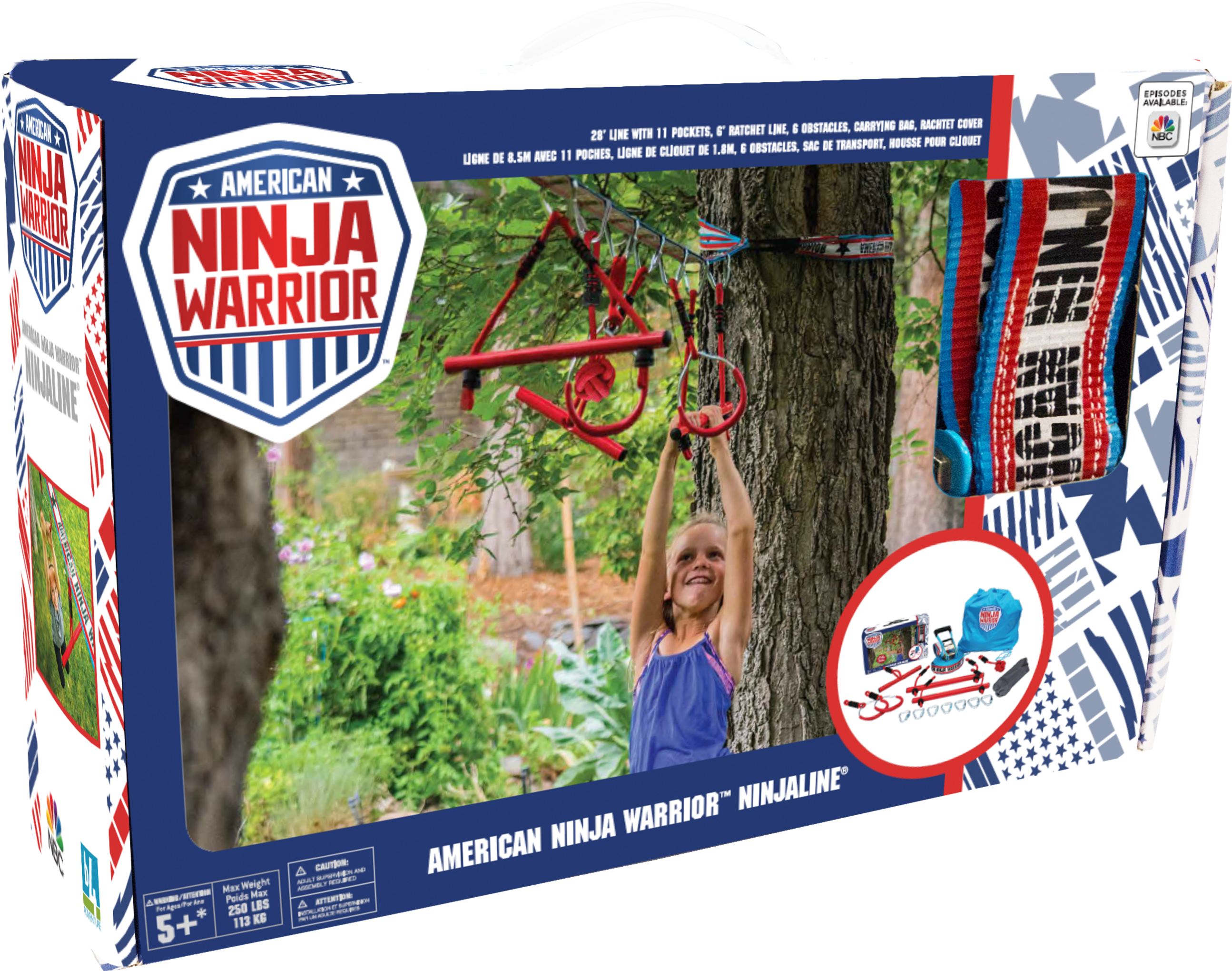 Anw Ninjaline 34ft Anw114 - American Ninja Warrior (2834x2500), Png Download