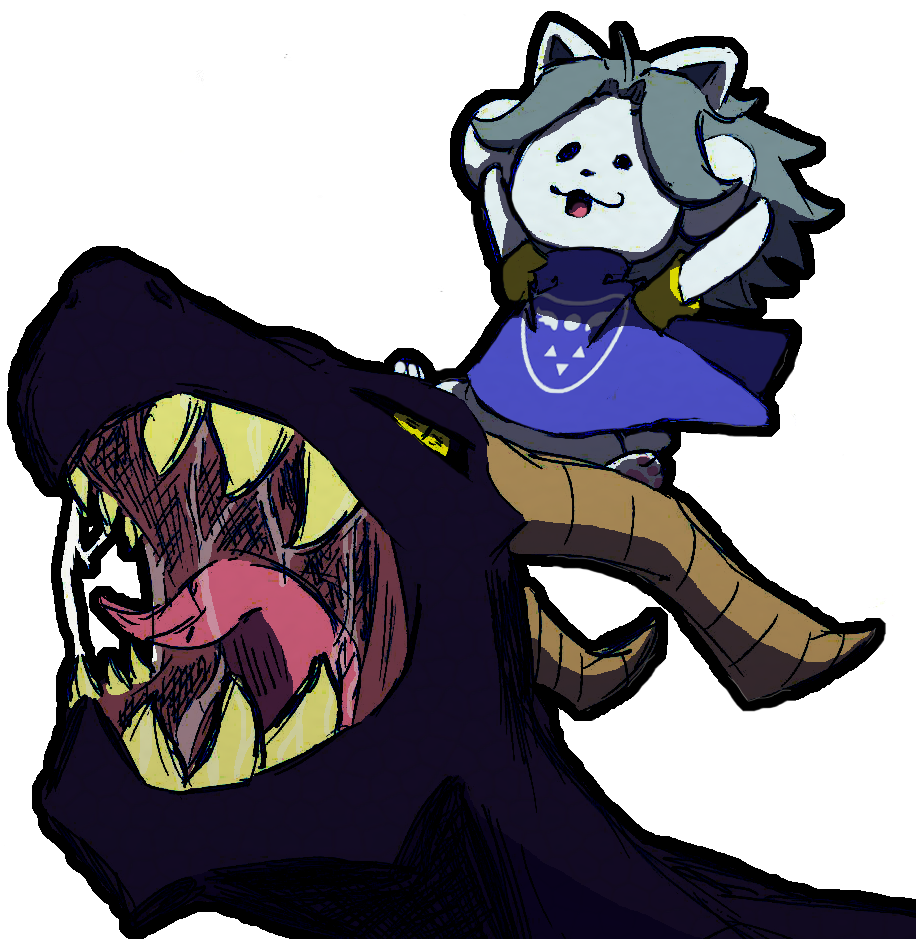 27 Sep - Temmie And Dragon (915x946), Png Download