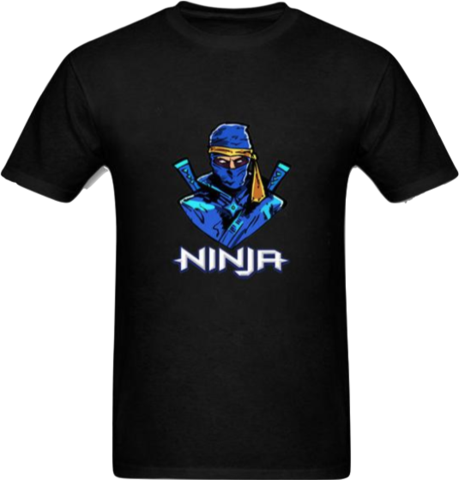 Black Fortnite Ninja T-shirt - T Shirt (459x480), Png Download
