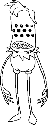Monster With Many Eyes Coloring Page - Monstruos De Varios Ojos Para Colorear (600x470), Png Download