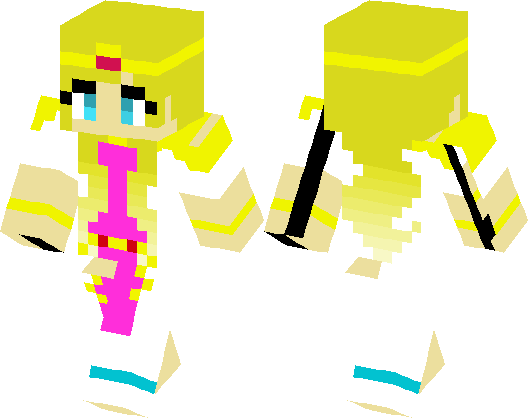 Princess Zelda - Minecraft Skin Pink Dragon Girl (528x418), Png Download