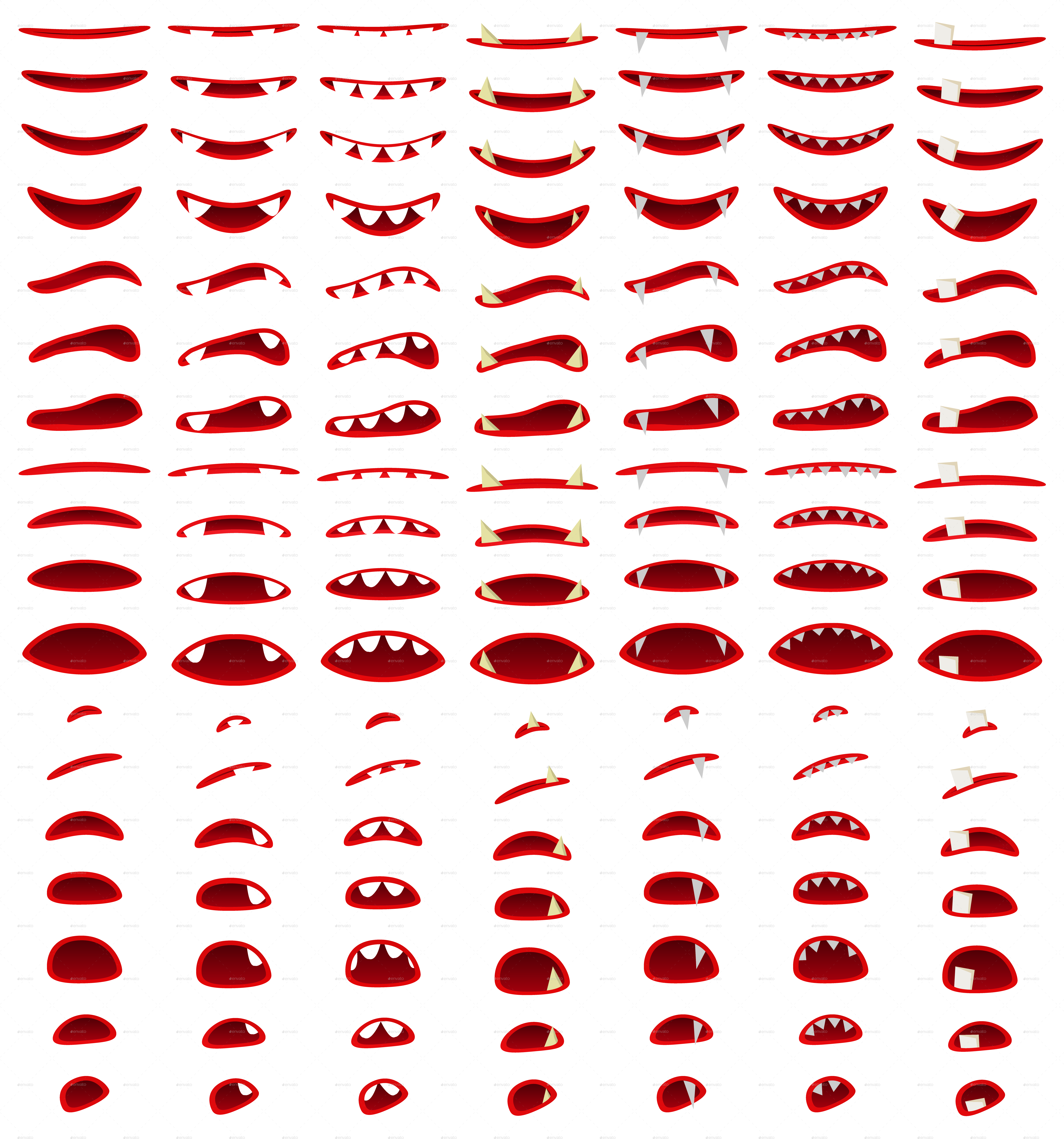 Additional Items 01 Image Preview Monsters Eyes Red (6042x6458), Png Download