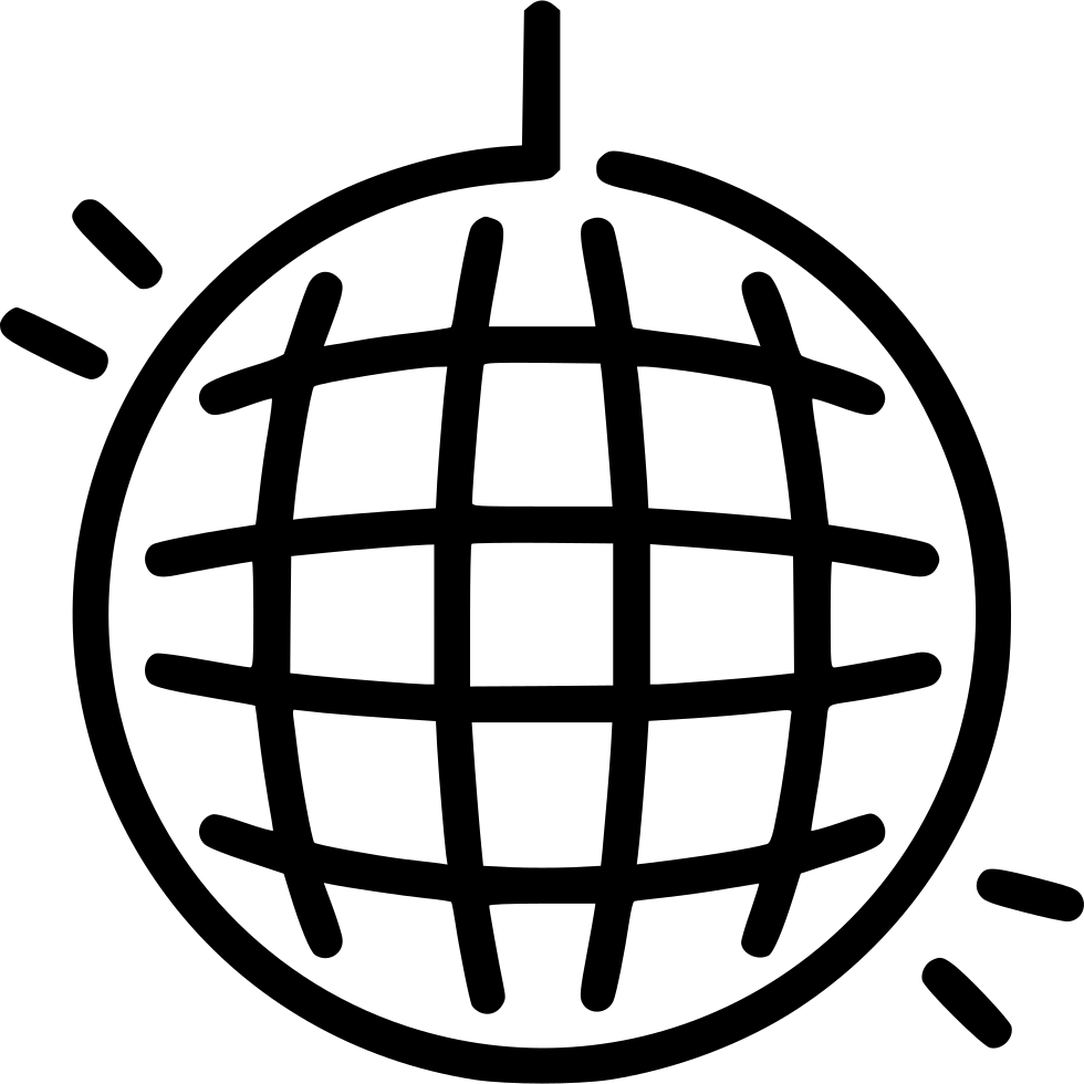 Discoball Comments - Disco Ball Black And White (980x980), Png Download