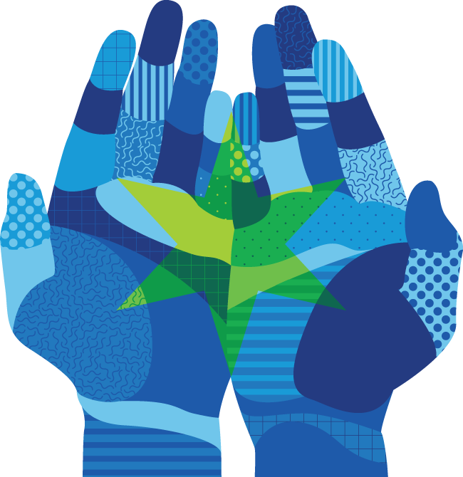 Hands With Chicago Star - Chicago (650x670), Png Download