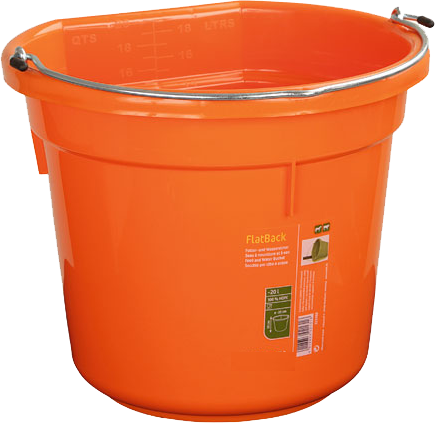 Feed And Water Bucket Flatback - Kerbl Flatback 323493 Feeding And Water Buckets 20 (435x423), Png Download