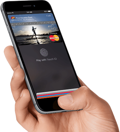 Image-description - Hawaii Bank Apple Pay (389x429), Png Download