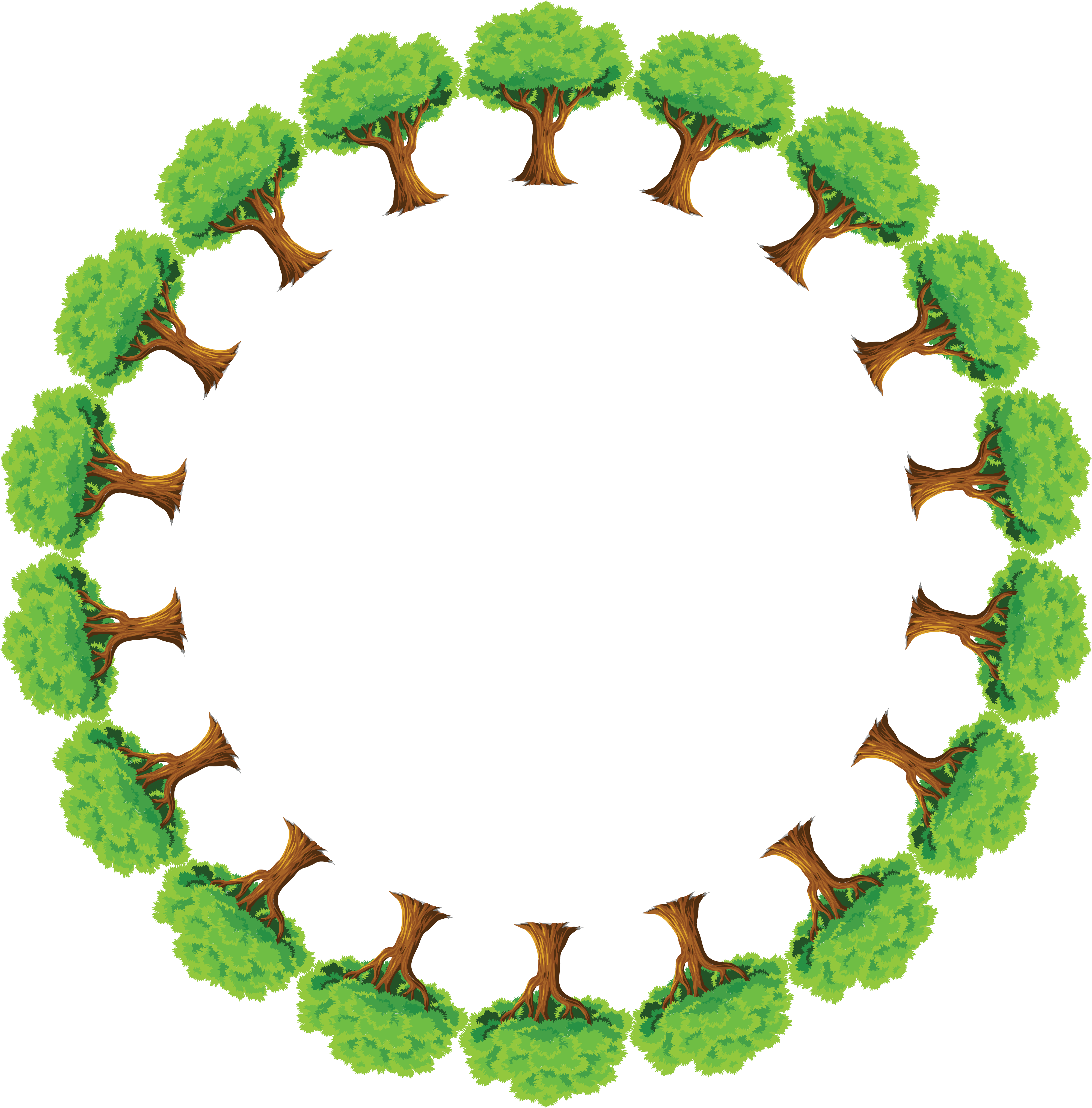Free Clipart Of A Round Frame Of Trees - Poster Design For World Environment Day (4000x4061), Png Download