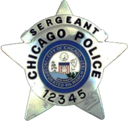 Chicago Police Sergeant Star - Chicago Police Detective Badge (499x473), Png Download
