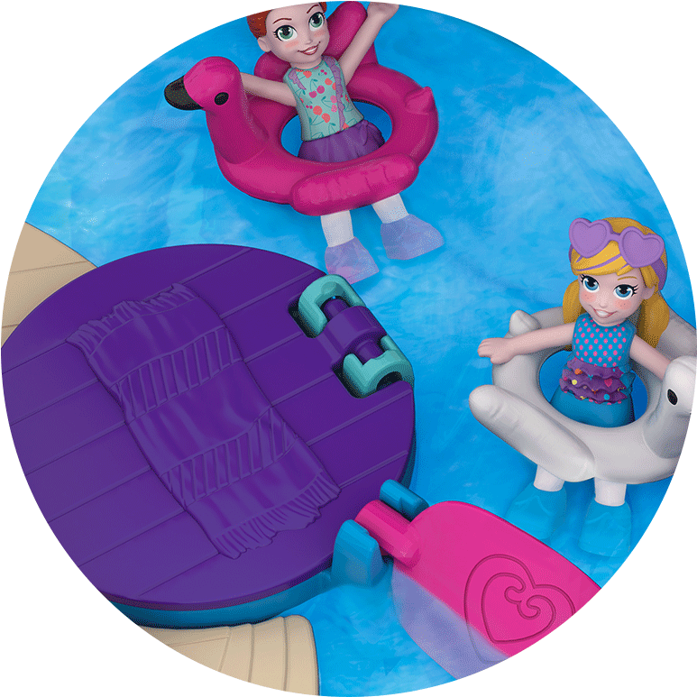 Polly Pocket Pocket World Flamingo Floatie Compact - Polly Pocket Flamingo Floatie (788x788), Png Download