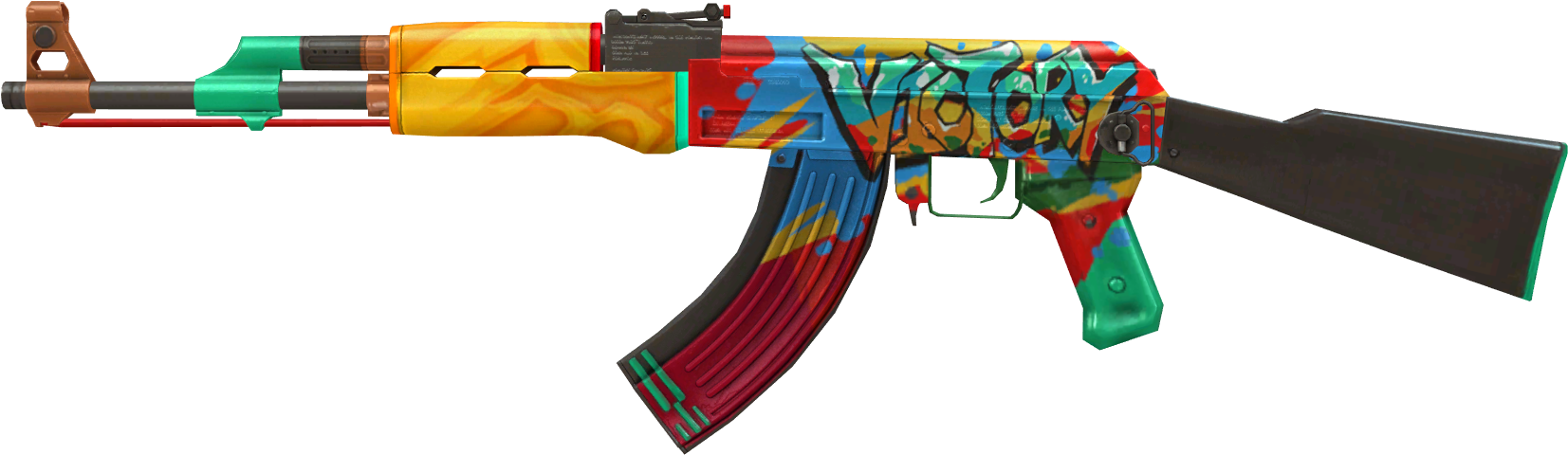 Ak47-grafitti Rd1 - Airsoft Gun Ak (1920x1080), Png Download