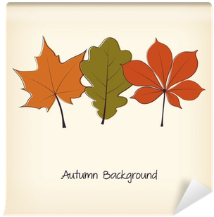 Thanksgiving Background With Autumn Leaves Wall Mural - Thanksgiving (400x400), Png Download