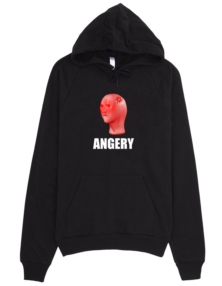 Angery Hoodie - Lit Hoodie (750x1000), Png Download
