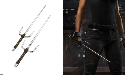 Elektra Netflix Costume Weapon - Bladesusa 2309c Octagon Metal Martial Arts Sai, Set (500x300), Png Download