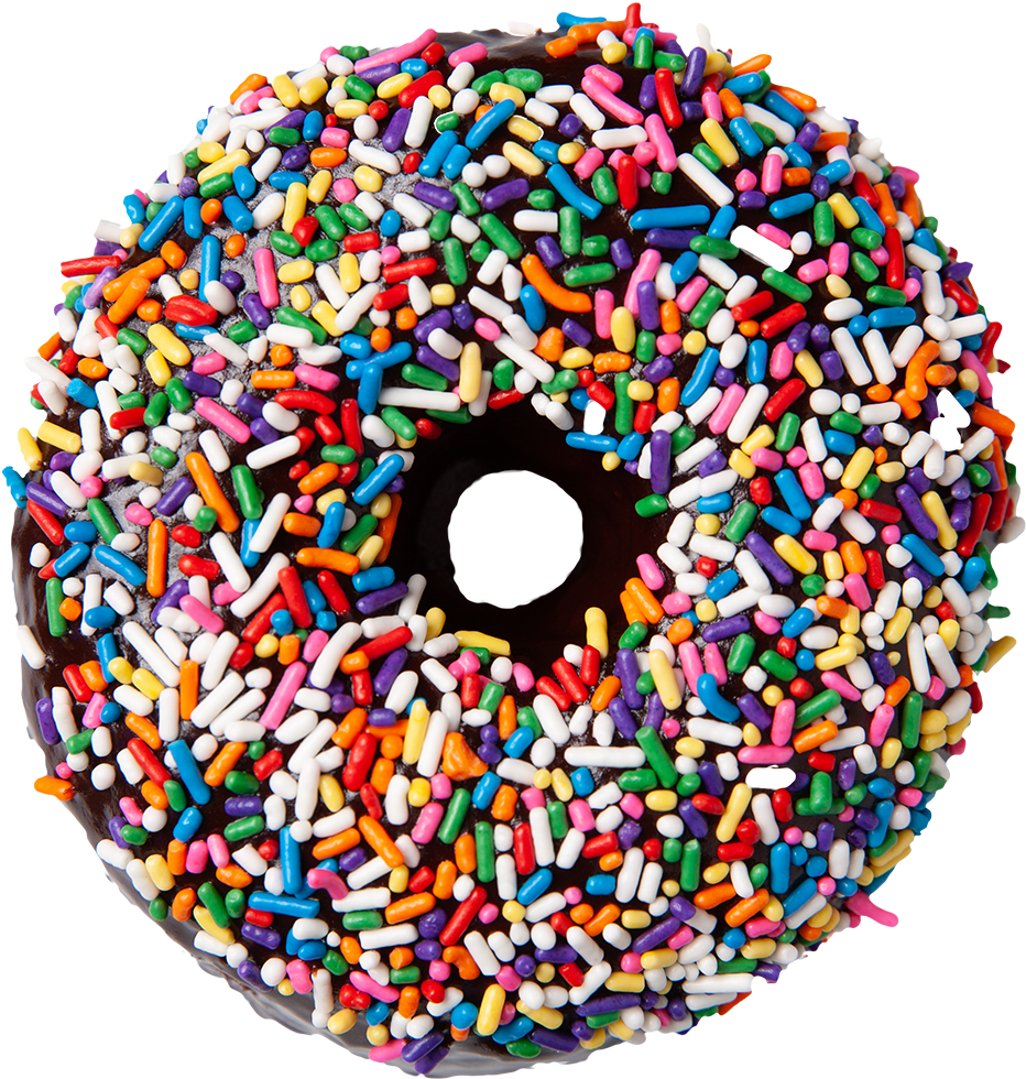 Chocolate Sprinkles - Doughnut (1000x1000), Png Download