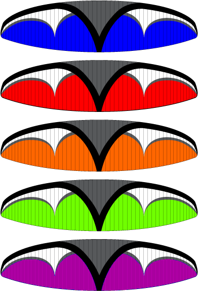 Velocity Elektra Paraglider Colors - Velocity (400x592), Png Download