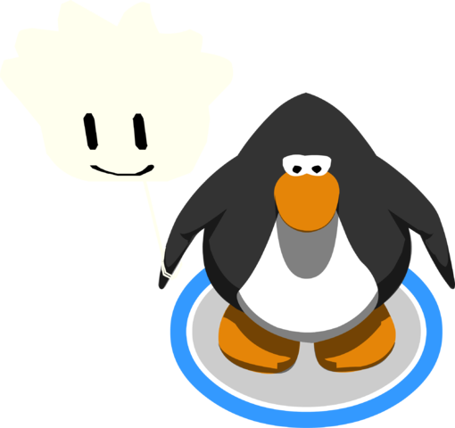 White Puffle Balloon In-game - Club Penguin Ds Puffle Flare (510x480), Png Download