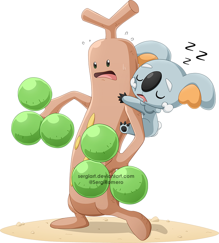 ク Sergiart - Devigntart - Com @sergiromero - Pokemon Sun And Moon Komala (700x777), Png Download