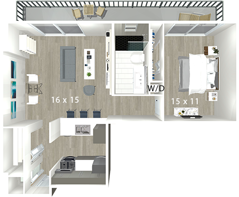 Elektra Floor Plan - Bay Parc Apartments (500x500), Png Download