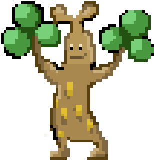 Aka The Pokemon I Always Had Trouble With When I Was - Sudowoodo Pixel Art Pokemon (348x345), Png Download