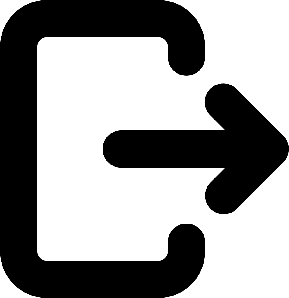 Exit Comments - Sign Out Icon Png (950x980), Png Download