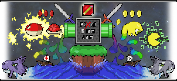 Pixel Slam Jam - Pixel (604x276), Png Download