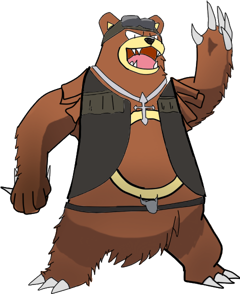 Ursaring-1 - Bear Furry Gay Male (500x601), Png Download