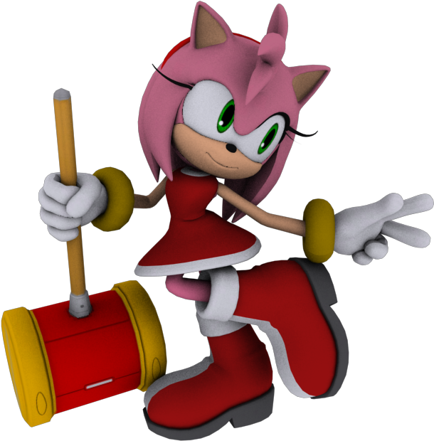 Download Zip Archive - Super Smash Bros Wii U Amy (750x650), Png Download