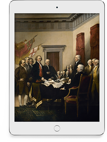 Declaration Of Independence - Declaration Of Independence Painting (355x472), Png Download