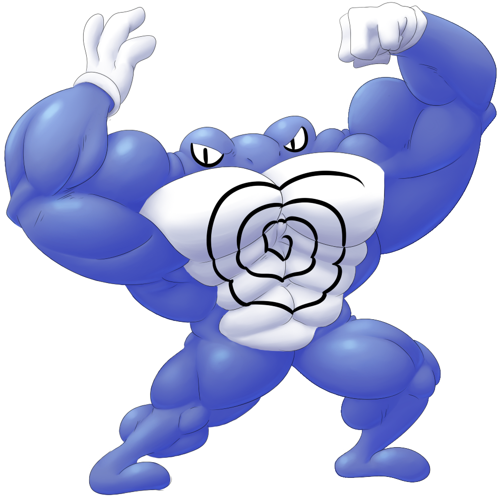 Poliwrath - Poliwrath Muscle (1100x1000), Png Download