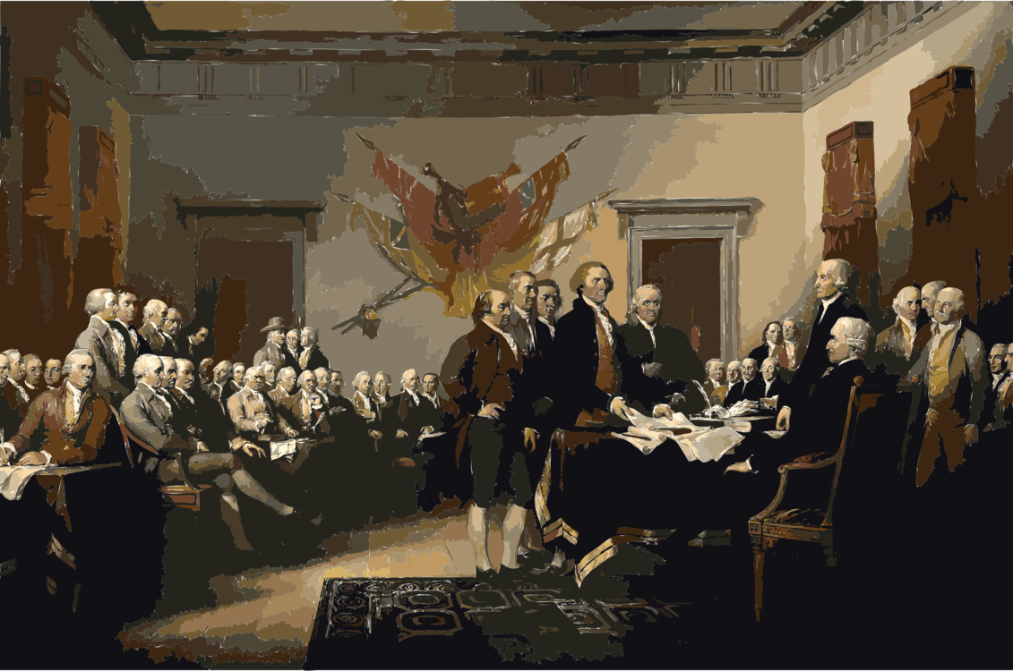 Signing Of The United States Declaration Of Independence - Signing The Declaration Of Independence, July 4th, (1131x750), Png Download