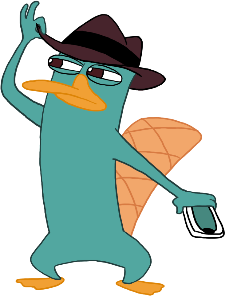 Phineas Y Ferb Dibujos Animados - Phineas And Ferb Perry Vector (884x1118), Png Download